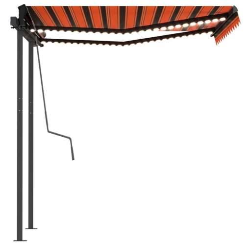 Automatska tenda sa senzorom LED 3,5 x 2,5 m narančasto-smeđa Cijena