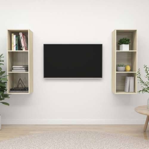 Zidni TV ormarići 2 kom boja hrasta sonome konstruirano drvo - sonoma hrast 2 Cijena