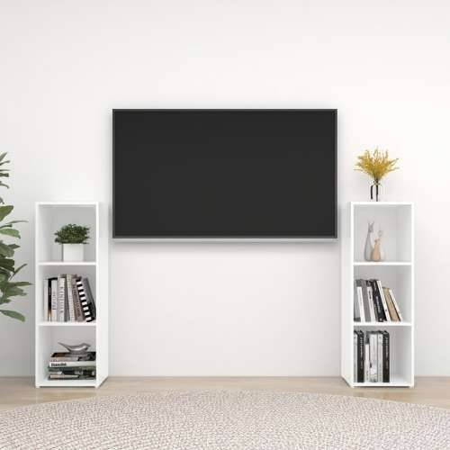 TV ormarići 2 kom bijeli 107 x 35 x 37 cm konstruirano drvo - Bijela 2 37 cm 107 cm Cijena