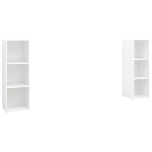 TV ormarići 2 kom bijeli 107 x 35 x 37 cm konstruirano drvo - Bijela 2 37 cm 107 cm Cijena