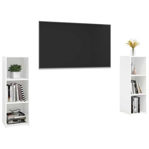 TV ormarići 2 kom bijeli 107 x 35 x 37 cm konstruirano drvo - Bijela 2 37 cm 107 cm Cijena
