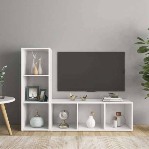 TV ormarići 2 kom bijeli 107 x 35 x 37 cm od konstruiranog drva - Bijela 107 x 35 x 37 cm 1 Cijena
