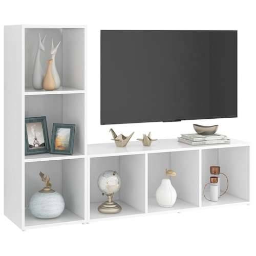 TV ormarići 2 kom bijeli 107 x 35 x 37 cm od konstruiranog drva - Bijela 107 x 35 x 37 cm 1 Cijena