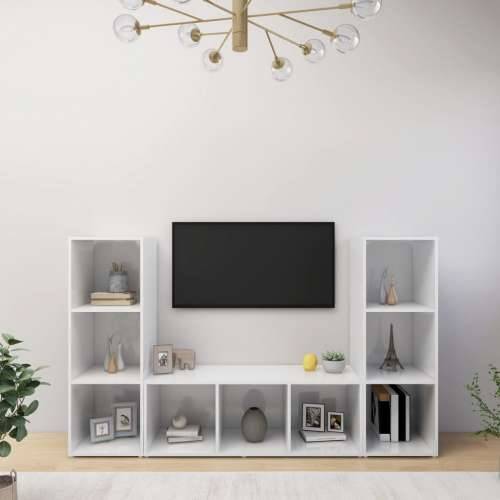 TV ormarići 3 kom bijeli 107 x 35 x 37 cm od konstruiranog drva - Bijela 3 Cijena