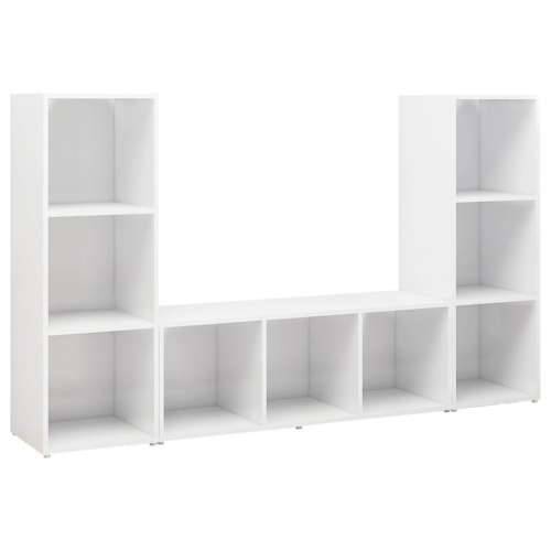 TV ormarići 3 kom bijeli 107 x 35 x 37 cm od konstruiranog drva - Bijela 3 Cijena
