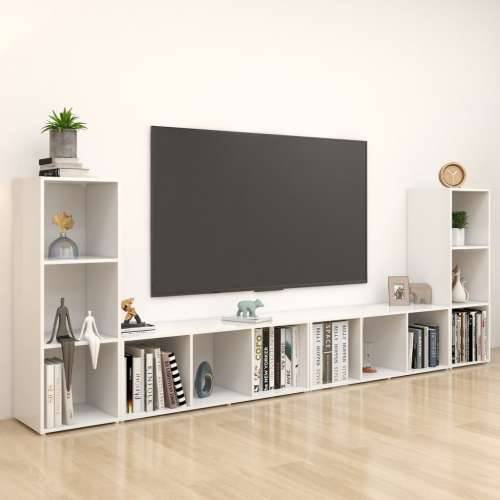 TV ormarići 4 kom bijeli 107 x 35 x 37 cm od konstruiranog drva - Bijela 4 Cijena