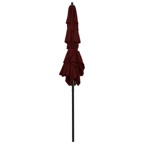 Vrtni suncobran s 3 razine i aluminijskim stupom 2 x 2 m bordo - Bordo crvena 2 x 2 m 1 Cijena