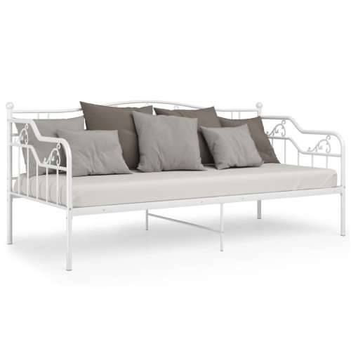 Okvir za krevet na razvlačenje bijeli metalni 90 x 200 cm - Bijela Cijena
