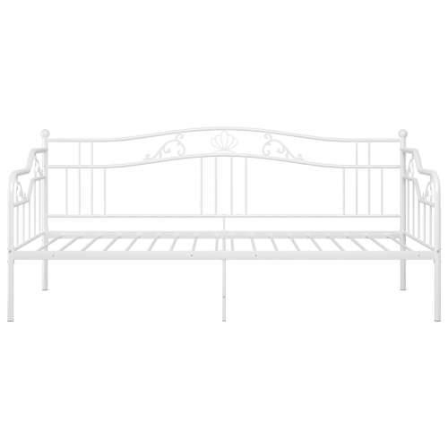 Okvir za krevet na razvlačenje bijeli metalni 90 x 200 cm - Bijela Cijena