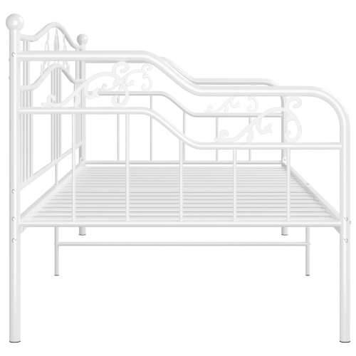 Okvir za krevet na razvlačenje bijeli metalni 90 x 200 cm - Bijela Cijena