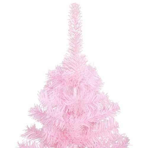 Umjetno božićno drvce sa stalkom ružičasto 120 cm PVC Cijena