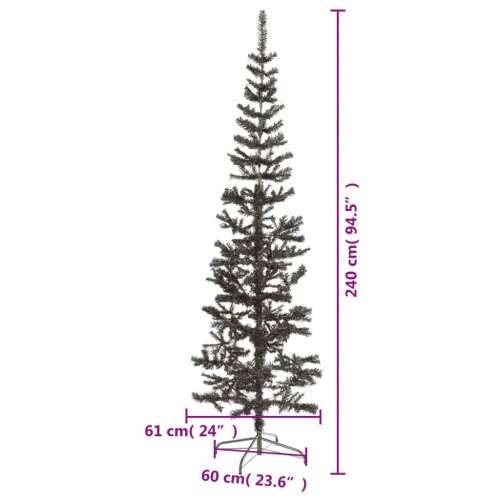 Usko božićno drvce crno 240 cm - Crna 240 x 61 cm 1 Cijena