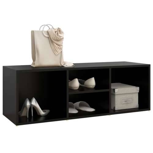 Klupa za spremanje obuće crna 105x35x35 cm konstruirano drvo - Crna 1 Cijena