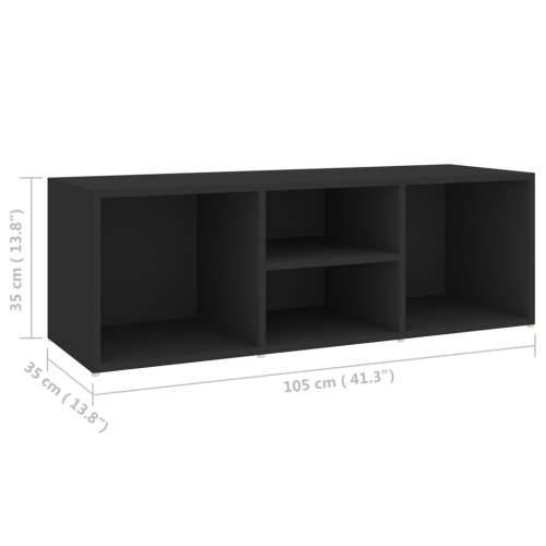 Klupa za spremanje obuće crna 105x35x35 cm konstruirano drvo - Crna 1 Cijena