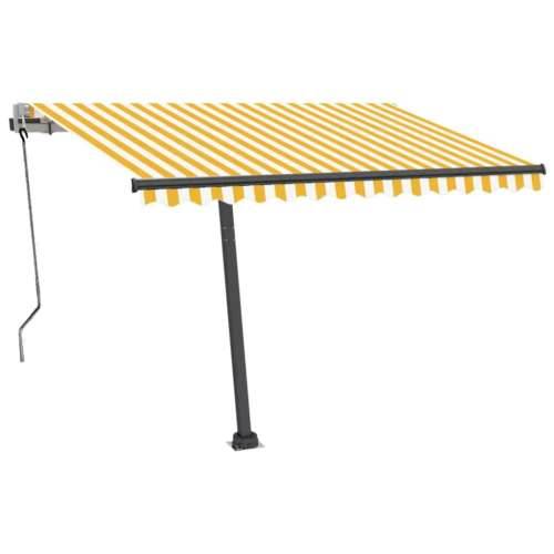 Automatska tenda sa senzorom LED 300x250 cm žuto-bijela Cijena