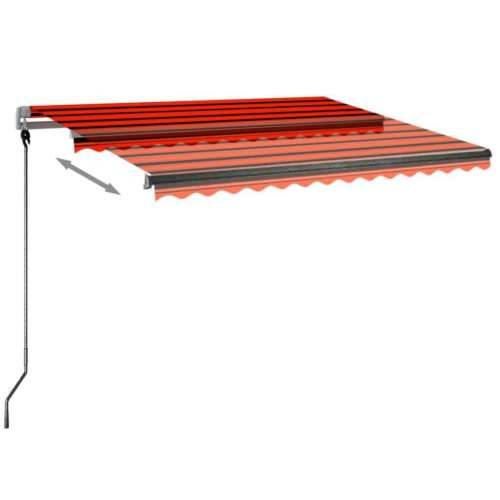 Automatska tenda sa senzorom LED 300x250 cm narančasto-smeđa - Šareni 300 x 250 cm 1 Cijena