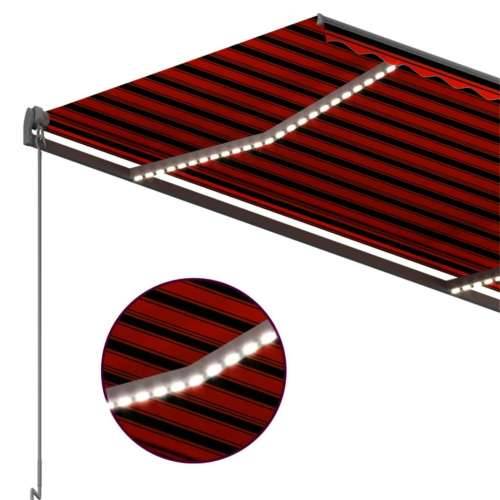 Automatska tenda sa senzorom LED 300x250 cm narančasto-smeđa - Šareni 300 x 250 cm 1 Cijena