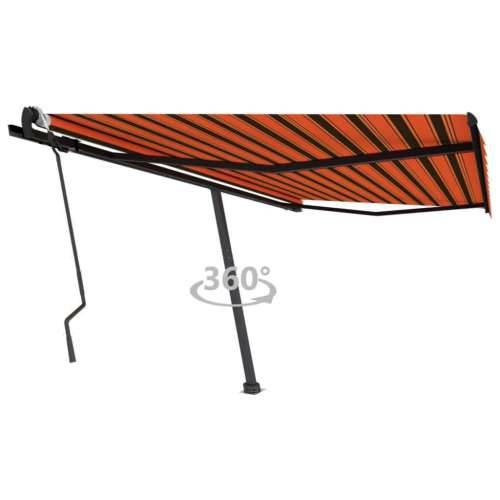 Samostojeća tenda ručno uvlačenje 400 x 300 cm narančasto-smeđa - Šareni 400 x 300 cm 1 Cijena