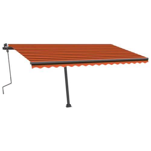 Samostojeća tenda ručno uvlačenje 400 x 300 cm narančasto-smeđa - Šareni 400 x 300 cm 1 Cijena