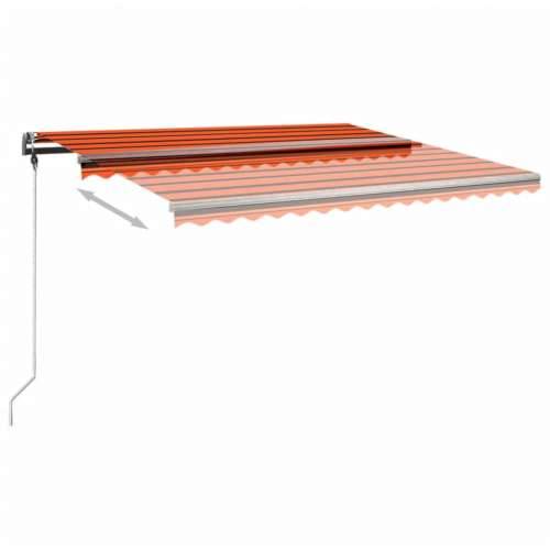 Samostojeća tenda ručno uvlačenje 400 x 300 cm narančasto-smeđa - Šareni 400 x 300 cm 1 Cijena