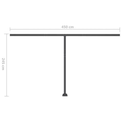 Samostojeća tenda ručno uvlačenje 400 x 300 cm narančasto-smeđa - Šareni 400 x 300 cm 1 Cijena