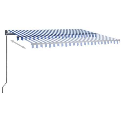 Automatska tenda sa senzorom LED 400x300 cm plavo-bijela - Plava i bijela 400 x 300 cm 1 Cijena