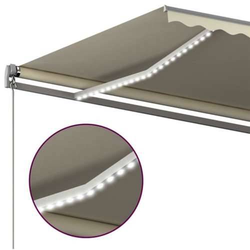 Automatska tenda sa senzorom za vjetar LED 400 x 300 cm krem - Krema 400 x 300 cm 1 Cijena