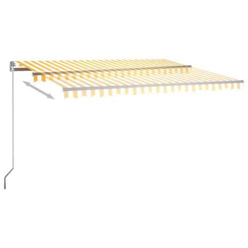 Samostojeća automatska tenda 450 x 300 cm žuto-bijela Žuta i bijela 450 x 300 cm 1 Cijena