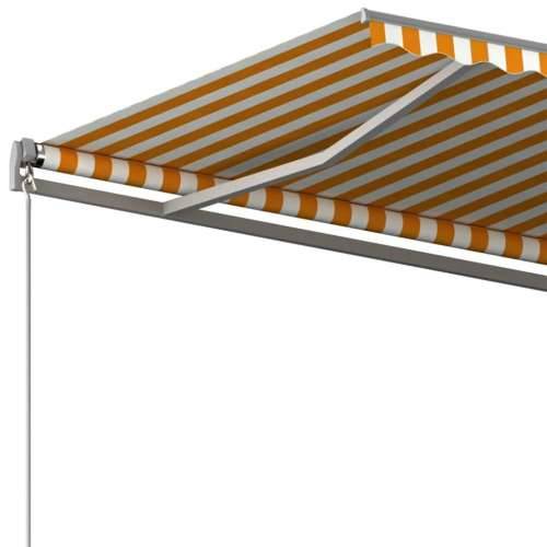 Samostojeća automatska tenda 450 x 300 cm žuto-bijela Žuta i bijela 450 x 300 cm 1 Cijena