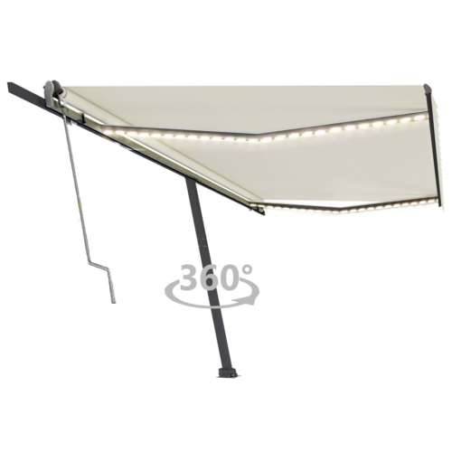 Automatska tenda sa senzorom za vjetar LED 500x300 cm krem Cijena