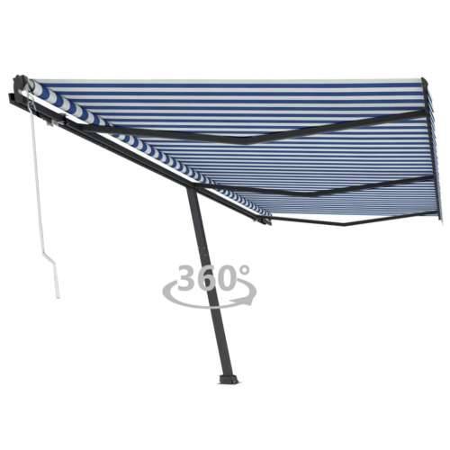 Samostojeća automatska tenda 600 x 300 cm plavo-bijela Plava i bijela 600 x 300 cm 1 Cijena