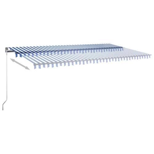 Samostojeća automatska tenda 600 x 300 cm plavo-bijela Plava i bijela 600 x 300 cm 1 Cijena