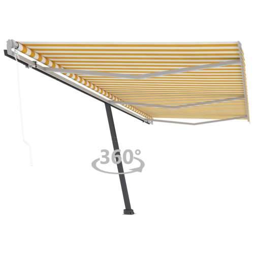 Samostojeća automatska tenda 600 x 300 cm žuto-bijela Žuta i bijela 600 x 300 cm 1 Cijena