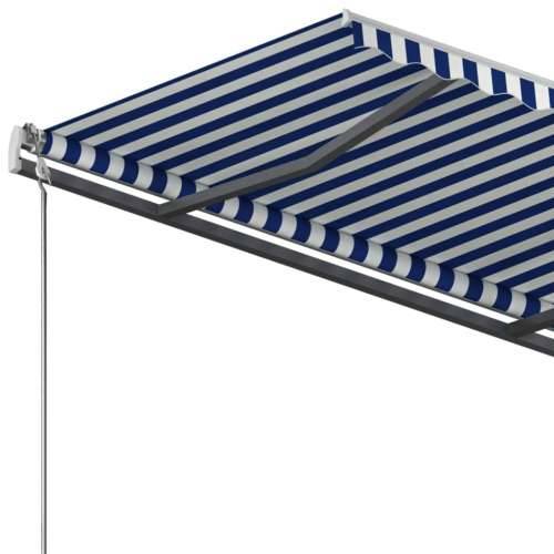 Samostojeća tenda na ručno uvlačenje 400 x 350 cm plavo-bijela Cijena
