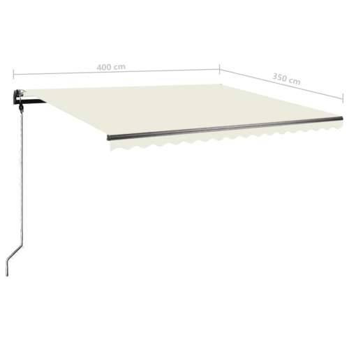 Samostojeća tenda na ručno uvlačenje 400 x 350 cm krem - Krema 400 x 350 cm 1 Cijena