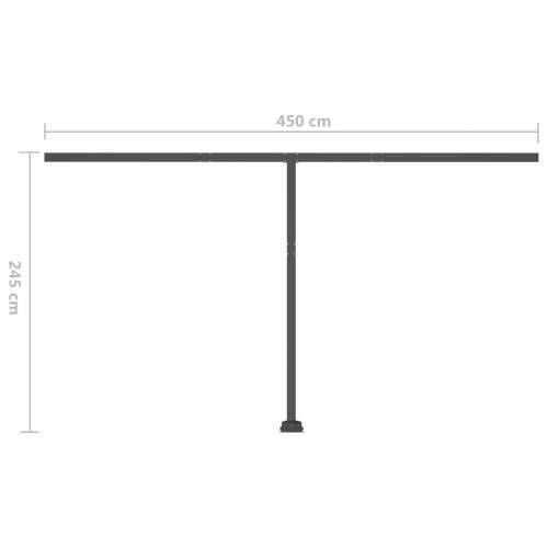 Samostojeća tenda na ručno uvlačenje 400 x 350 cm krem - Krema 400 x 350 cm 1 Cijena