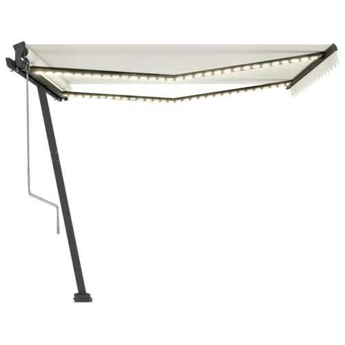 Automatska tenda sa senzorom za vjetar LED 450x350 cm krem - Krema 450 x 350 cm 1 Cijena