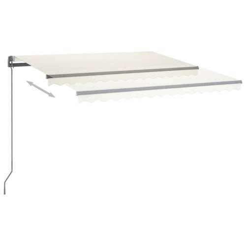 Automatska tenda sa senzorom za vjetar LED 450x350 cm krem - Krema 450 x 350 cm 1 Cijena