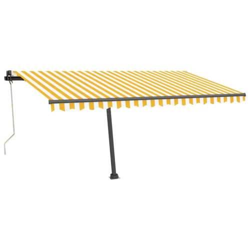 Automatska tenda sa senzorom LED 450x350 cm žuto-bijela Cijena