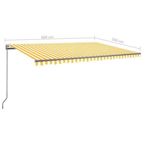 Samostojeća automatska tenda 500 x 350 cm žuto-bijela Žuta i bijela 500 x 350 cm 1 Cijena