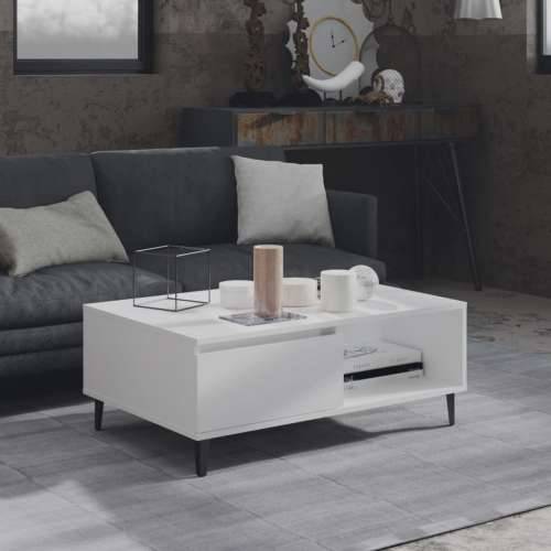 Stolić za kavu bijeli 90 x 60 x 35 cm od iverice - Bijela 1 Cijena