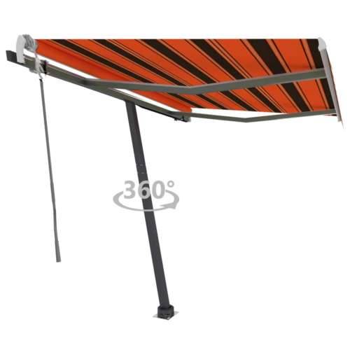 Samostojeća tenda ručno uvlačenje 300 x 250 cm narančasto-smeđa