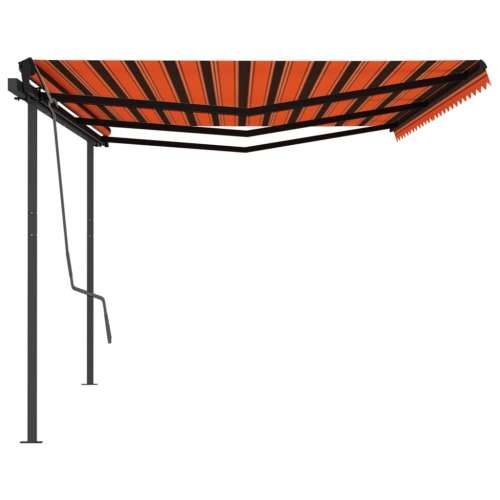 Automatska tenda na uvlačenje 6 x 3 m narančasto-smeđa Cijena