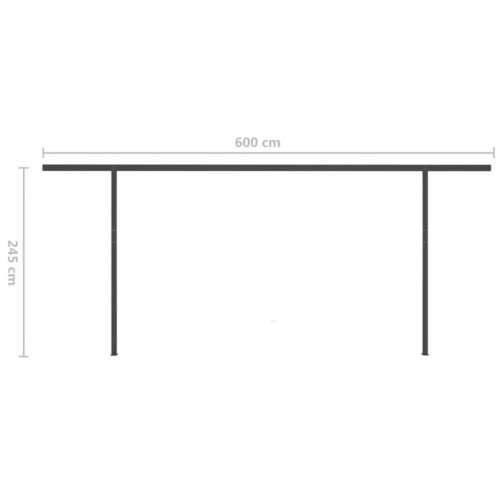 Tenda na ručno uvlačenje s LED svjetlima 6 x 3,5 m plavo-bijela - Plava i bijela 6 x 3.5 m 1 Cijena