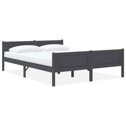 Okvir za krevet od masivne borovine sivi 160 x 200 cm - Siva 160 x 200 cm Cijena