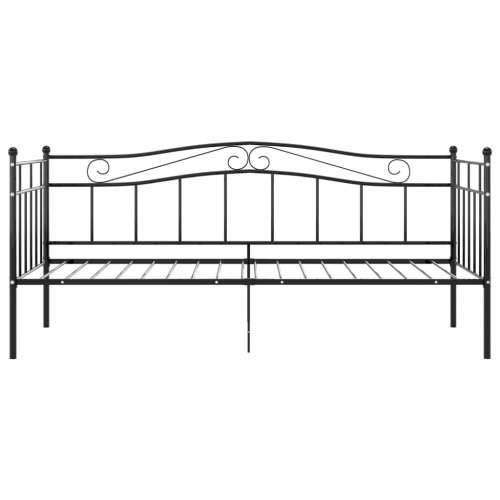 Okvir za krevet na razvlačenje crni metalni 90 x 200 cm - Crna Cijena