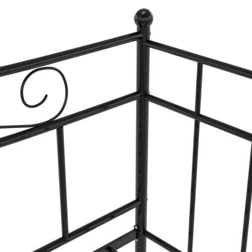 Okvir za krevet na razvlačenje crni metalni 90 x 200 cm - Crna Cijena