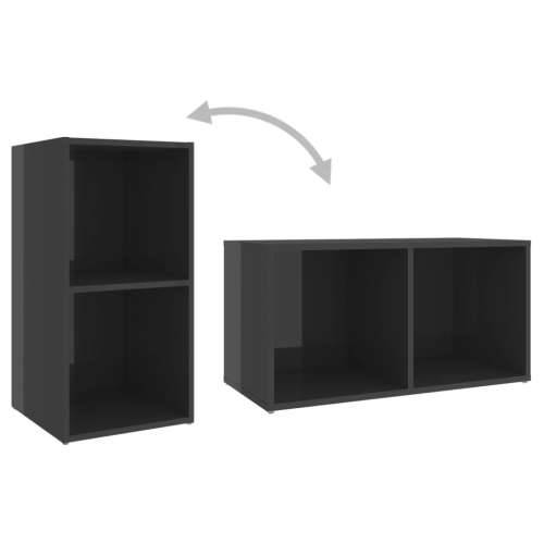 TV ormarić sjajni sivi 72 x 35 x 36,5 cm od konstruiranog drva - visoko sjajno siva 1 36.5 cm 72 cm Cijena