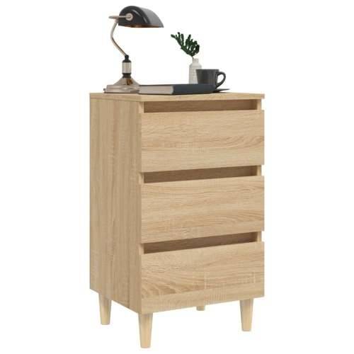 Noćni ormarić s drvenim nogama boja hrasta 40 x 35 x 69 cm - sonoma hrast 1 Cijena
