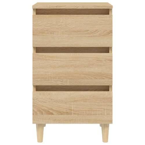 Noćni ormarić s drvenim nogama boja hrasta 40 x 35 x 69 cm - sonoma hrast 1 Cijena